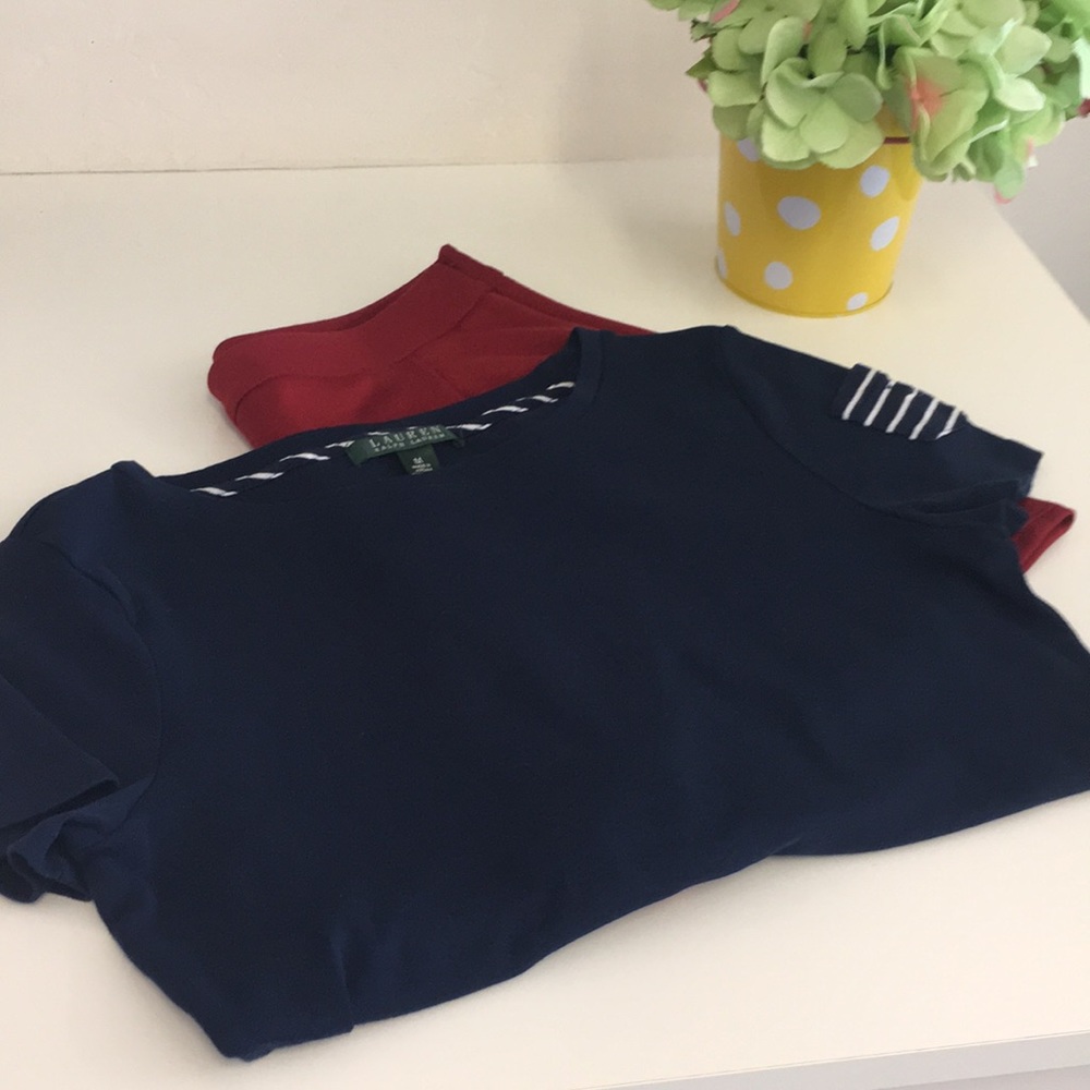 NEW Ralph Lauren Soft Navy Logo Pocket Tee Size M